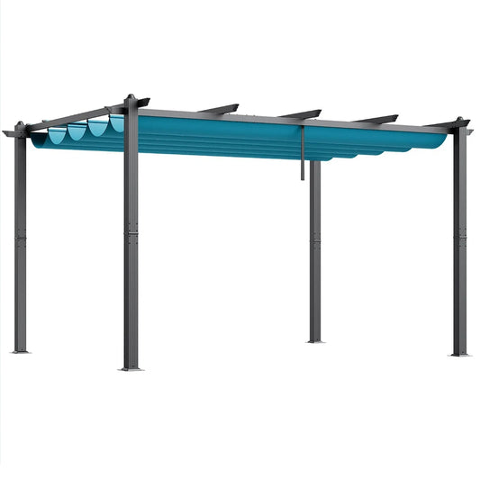 VEVOR 10'x13' Retractable Pergola - Durable Aluminum & Sun Shade